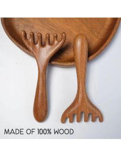 Masajeador de Cabeza iunxkmi 2 Pack Madera Portátil Relax 2