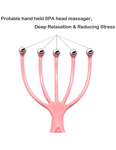 Masajeador de cuero cabelludo Disscool 5 garras portátil 2