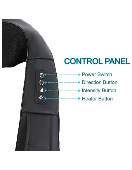 Masajeador Shiatsu InvoSpa TE-889 con Calor y 8 Bolas