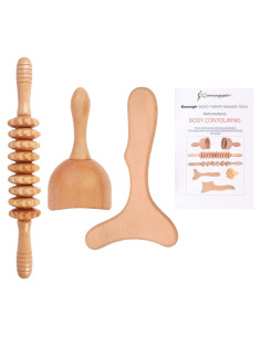Kit de Maderoterapia 3 en 1 Komogir Masajeador Anticelulitis