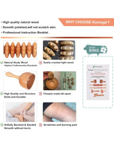 Kit de Maderoterapia 3 en 1 Komogir Masajeador Anticelulitis 2