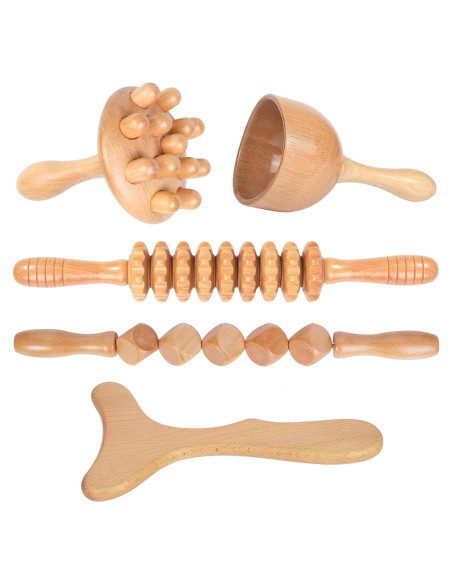 Kit de Maderoterapia 5-en-1 Komogir para Masaje Corporal