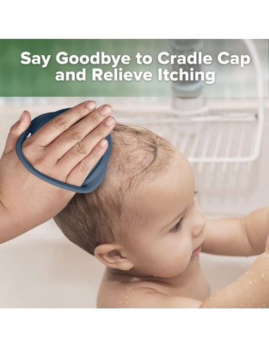 Cepillo de Champú Silicona Haakaa - Limpiador Bebés Azul