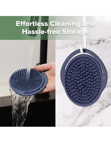 Cepillo de Champú Silicona Haakaa - Limpiador Bebés Azul