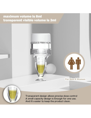 Peine Aplicador DAPENG para Aceite Capilar 8ml Transparente