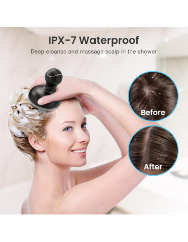 Masajeador Eléctrico COMFIER CF-4902BLK para Cuero Cabelludo