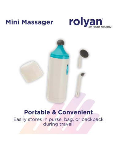 Masajeador Mini Rolyan Compacto a Batería con 3 Cabezas
