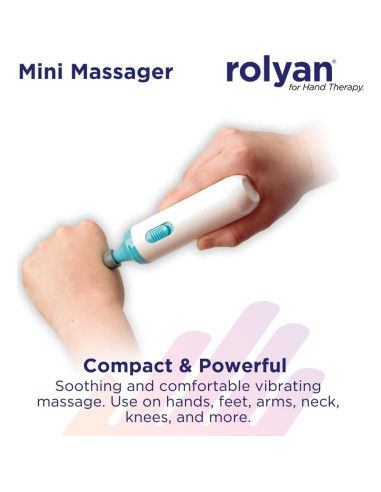 Masajeador Mini Rolyan Compacto a Batería con 3 Cabezas