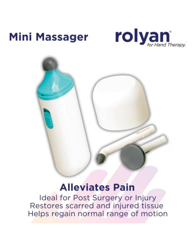 Masajeador Mini Rolyan Compacto a Batería con 3 Cabezas