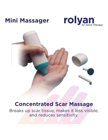 Masajeador Mini Rolyan Compacto a Batería con 3 Cabezas