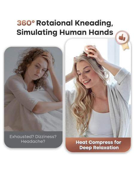 Masajeador de Cabeza Arboleaf Calefaccionado Rosa