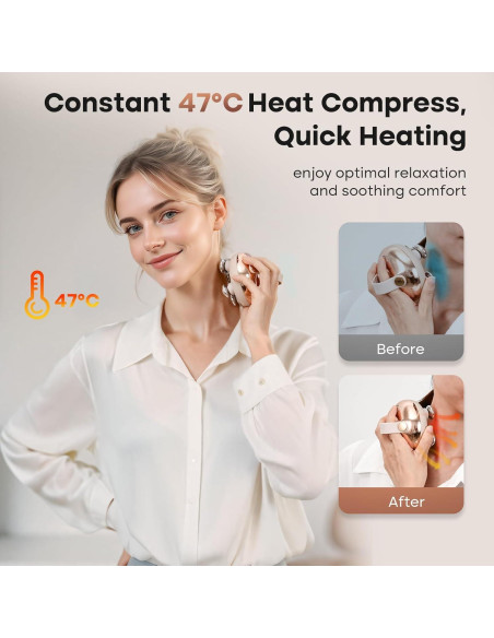 Masajeador de Cabeza Arboleaf Calefaccionado Rosa