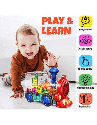 Tren Eléctrico Tooty Toy con Luz y Música - Juguete Interactivo