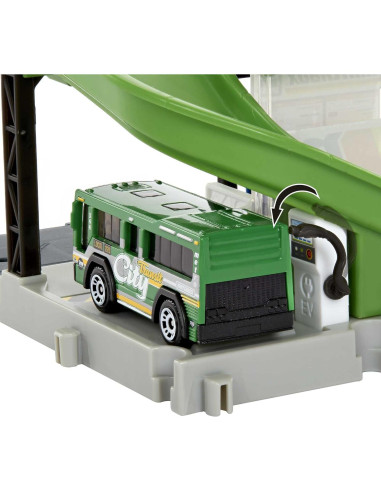 Estación de Autobuses Matchbox HDL08 con Autobús 1:64