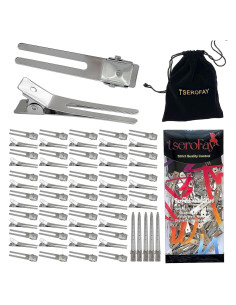 65 Clips de Pelo Metálicos Plateados TSEROFAY para Rizar