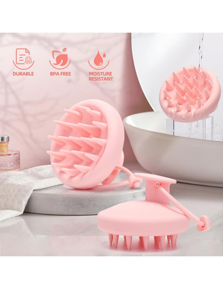 Cepillo de Masaje para Cuero Cabelludo Beautlohas Rosa