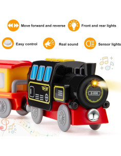 Locomotora a pilas Lemonkids 91004 para vías de tren 2