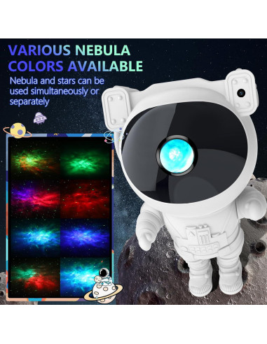 Proyector de Estrellas Hiya-Naya Astronauta Luz Nocturna