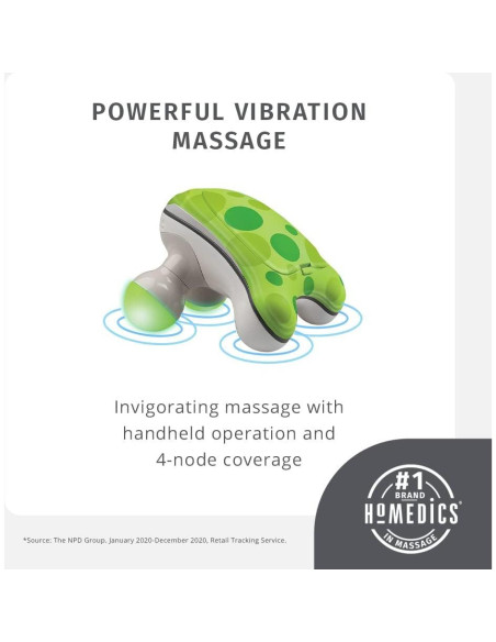 Masajeador de Mano Mini HoMedics Ribbit, Vibrante y Portátil