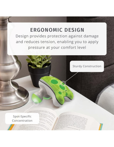 Masajeador de Mano Mini HoMedics Ribbit, Vibrante y Portátil