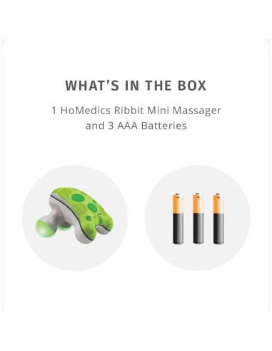 Masajeador de Mano Mini HoMedics Ribbit, Vibrante y Portátil