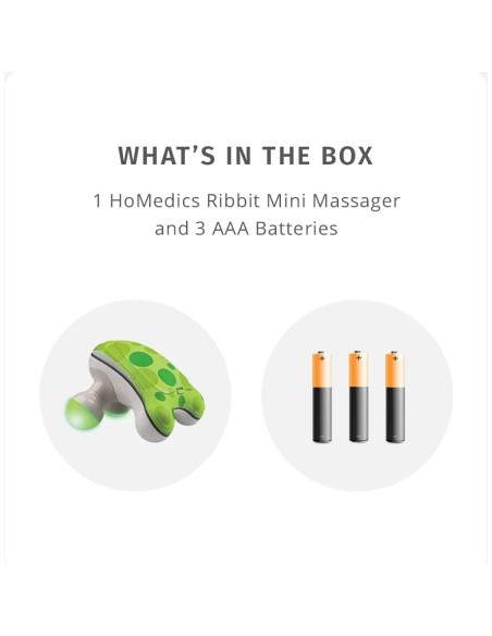 Masajeador de Mano Mini HoMedics Ribbit, Vibrante y Portátil