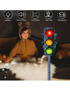 Juego de Semáforo Hitish con Luz y Accesorios Educativos 2