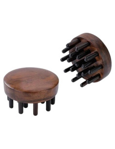 Peine de Madera Sanlusan Circular 18 Dientes para Masaje