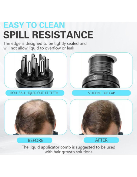 Masajeador de cuero cabelludo Valuatic negro 2 en 1 para aceite