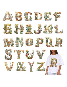 30 Calcomanías de Transferencia de Calor WateryWave Letras A-Z