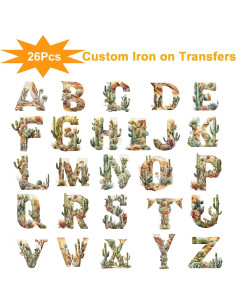 30 Calcomanías de Transferencia de Calor WateryWave Letras A-Z 2