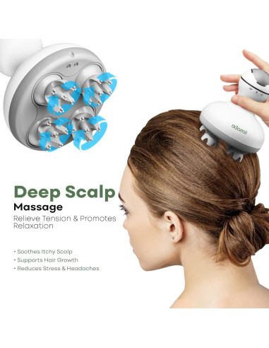 Masajeador Eléctrico de Cuero Cabelludo Adomii - 84 Nodos