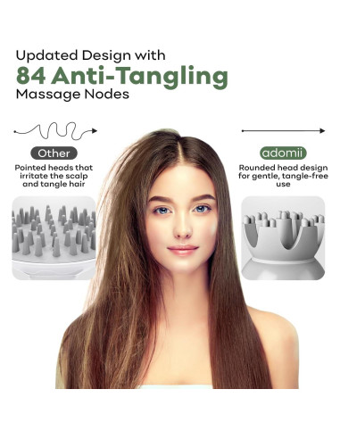 Masajeador Eléctrico de Cuero Cabelludo Adomii - 84 Nodos