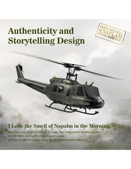 Carmanon UH-1 Helicóptero RC 1/27 con Auto-Flotación