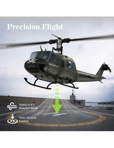 Carmanon UH-1 Helicóptero RC 1/27 con Auto-Flotación