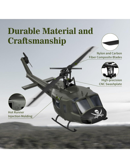 Carmanon UH-1 Helicóptero RC 1/27 con Auto-Flotación