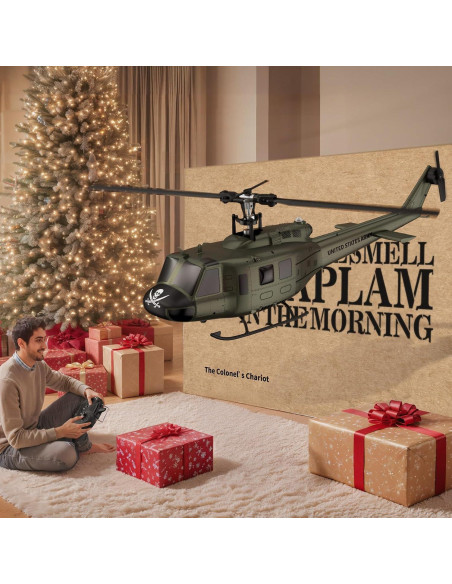 Carmanon UH-1 Helicóptero RC 1/27 con Auto-Flotación