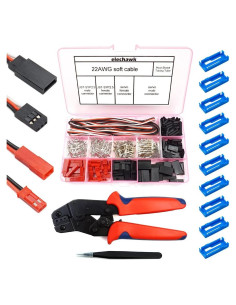Kit Conectores Macho Hembra + Herramienta Crimpado Elechawk