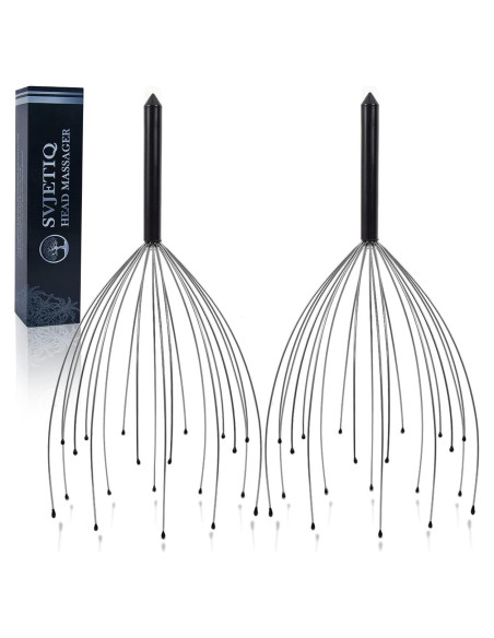 Paquete de 2 Masajeadores de Cabeza Svjetiq 20 Dedos Relax