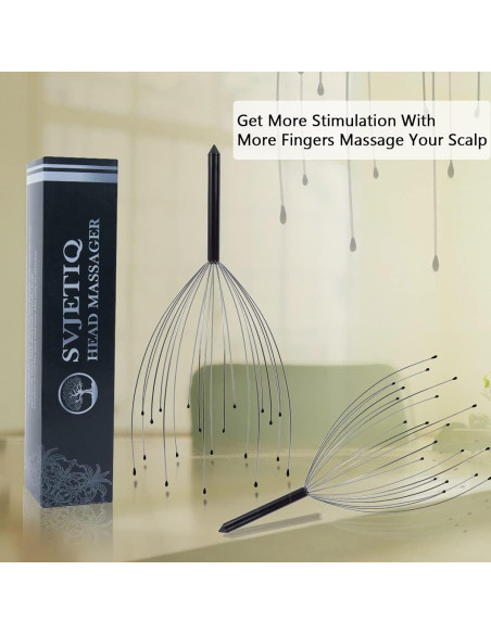 Paquete de 2 Masajeadores de Cabeza Svjetiq 20 Dedos Relax