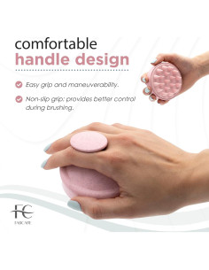 Cepillo Masajeador Fabcare Rosa | Exfoliante Cabello Húmedo 2