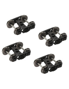 4pcs Bogies HO Evemodel con Ruedas Metálicas 1:87 Estilo A