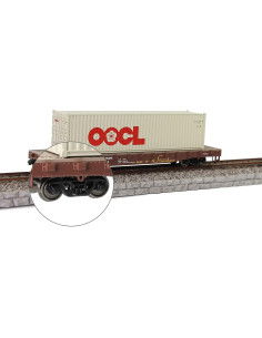 4pcs Bogies HO Evemodel con Ruedas Metálicas 1:87 Estilo A 2