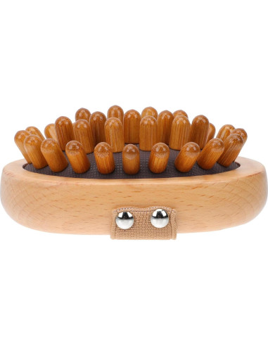 Masajeador Manual FRCOLOR 2 Pcs Cepillo de Madera 11x8cm