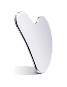 Gua Sha Facial Acero Inoxidable Nuanchu Masajeador Plata