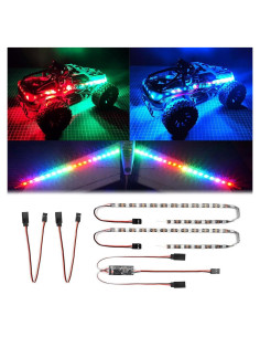 Kit de tiras de luz LED YUYING para coches RC 0.33m 21 modos