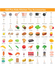 Juego de Cocina Infantil Zero Zoo 105 Piezas Utensilios 2