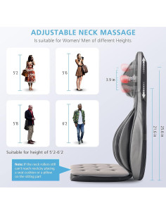 Silla Masajeadora COMFIER CF-2307A con Calor y Shiatsu 2