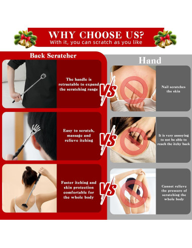 Rascador de Espalda Extensible LUCDNC 20-67 cm Regalo Navidad