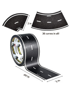 PlayTape Cinta de Carretera 60m x 5cm + 36 Curvas 2